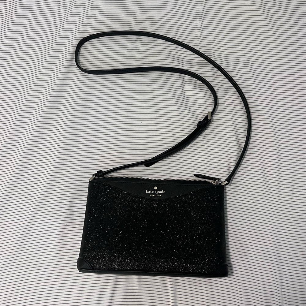 Kate Spade Glittery Black Crossbody Bag